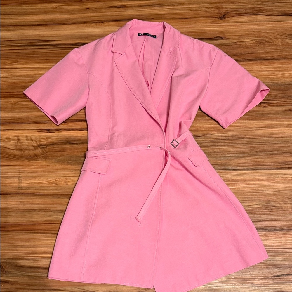 Zara Pink Mini Wrap Dress